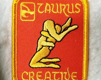 TAURUS PATCH ASTROLOGICAL SIGN ZODIAC SIGN HOROSCOPE ASTROLOGY SEW// IRON DIY