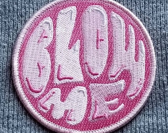 Vintage Blow Me Embroidered Iron on Patch 3" NOS