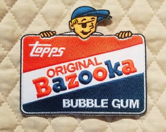 Classic Topps Bazooka Joe Bubble Gum Embroidered Iron-On Patch 4" X 3 1/2"