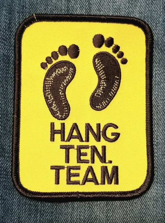 Vintage Hang Ten Team Embroidered Iron On Patch 4