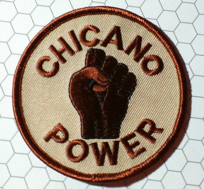 Vintage 1970's Chicano Power Embroidered Patch image 1