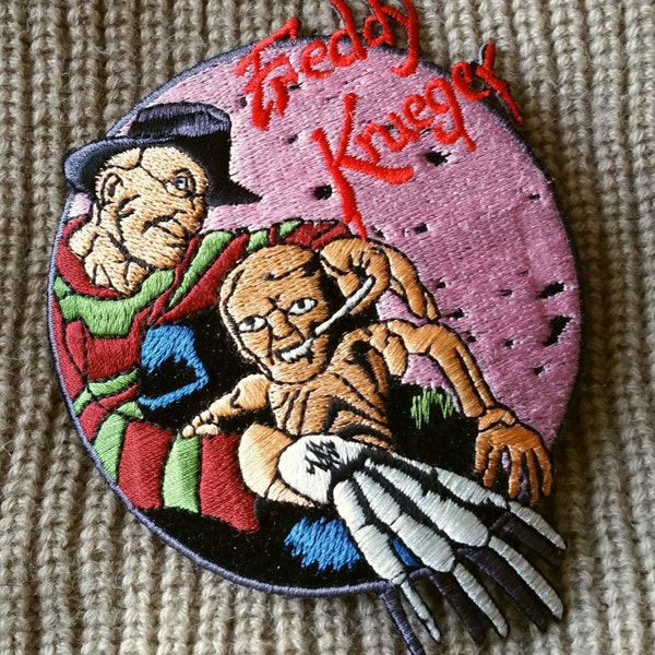 Freddy Krueger Nightmare On Elm St. Embroidered Iron On Patch 4 1/4" X 3 1 /2"