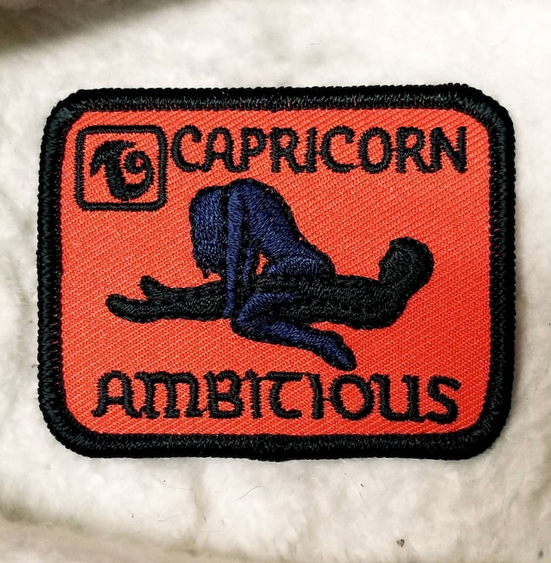 Vintage Capricorn Astrology Sign Sex Position Embroidered