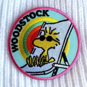 Selten! Vintage Woodstock bestickter Aufnäher zum Aufbügeln, 7,6 cm