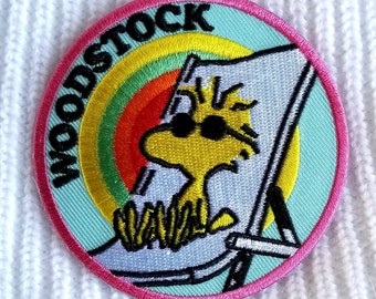 Rare! Vintage Woodstock Embroidered Iron On Patch 3"