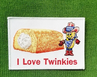 I Love Twinkies Iron On Embroidered Patch 4" X 3"