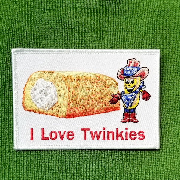 I Love Twinkies Iron On Embroidered Patch 4" X 3"