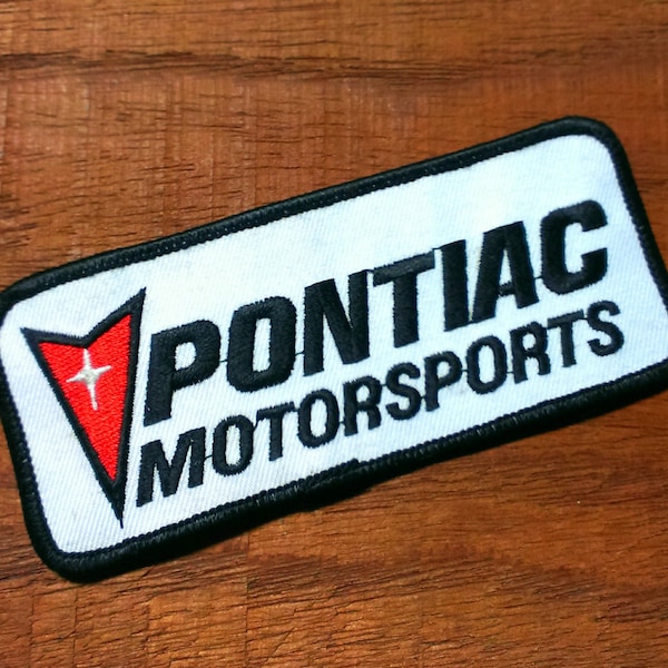 Vintage Pontiac Motorsports Embroidered Patch Rare!