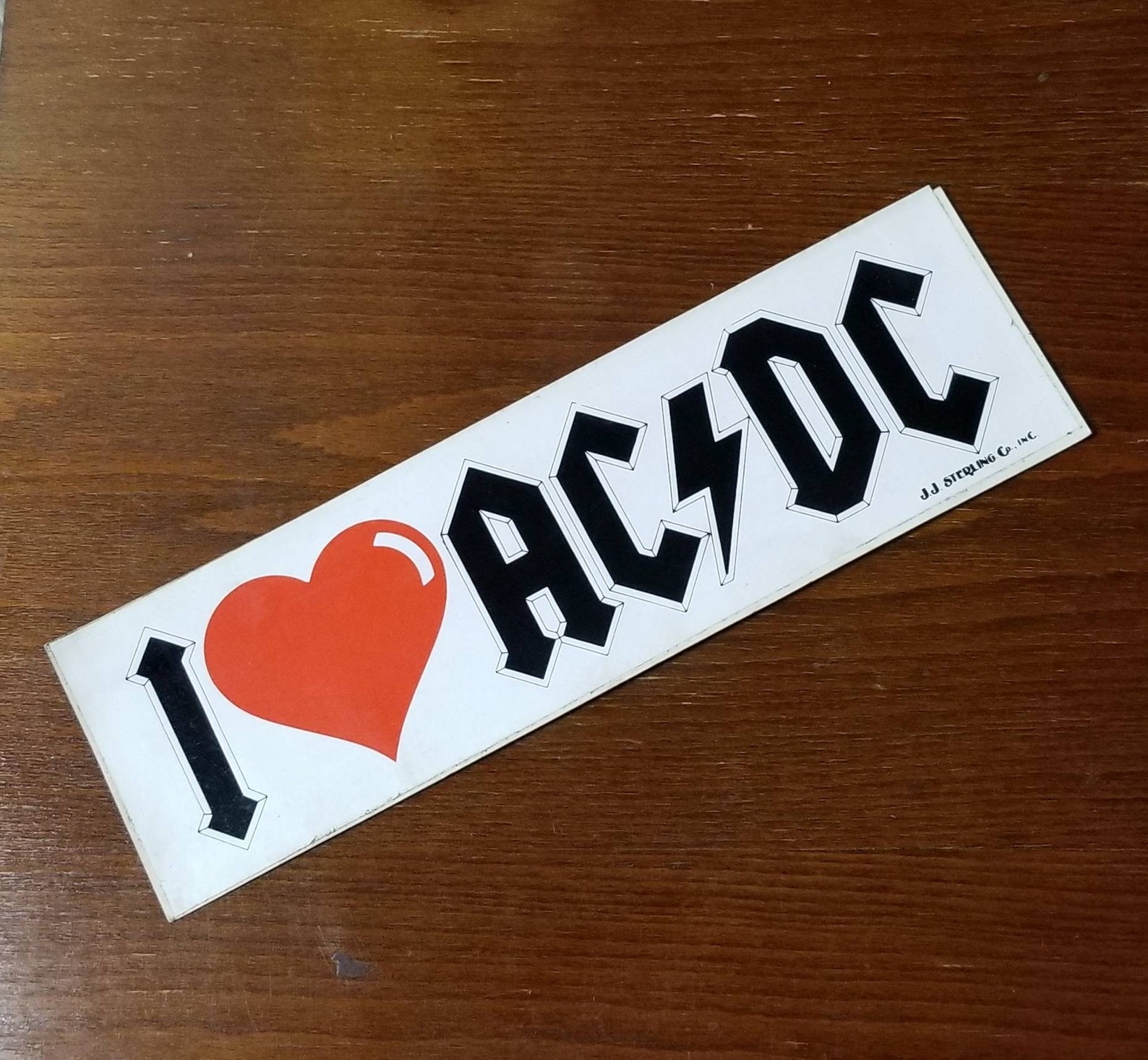 Vintage 80s I Love AC/DC Bumper Sticker 10 X 3 - Etsy