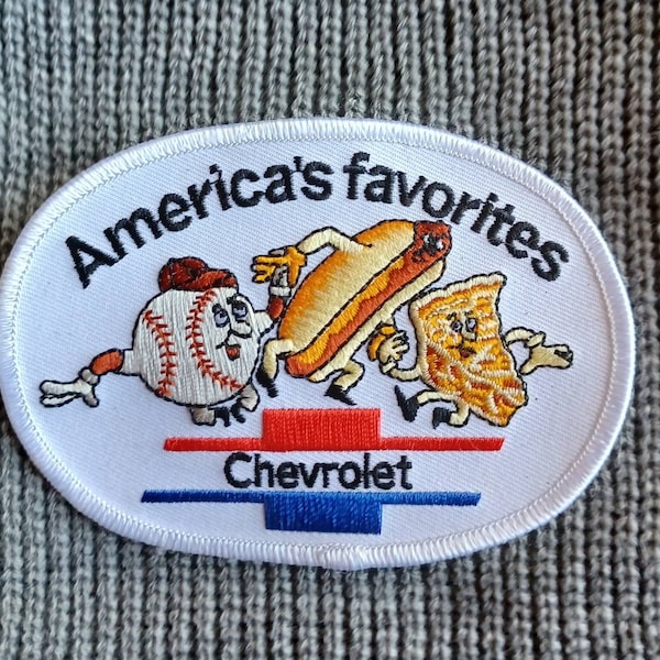 Vintage America's Favorites Chevrolet Embroidered Iron-On Patch 4 1/4" X 3"