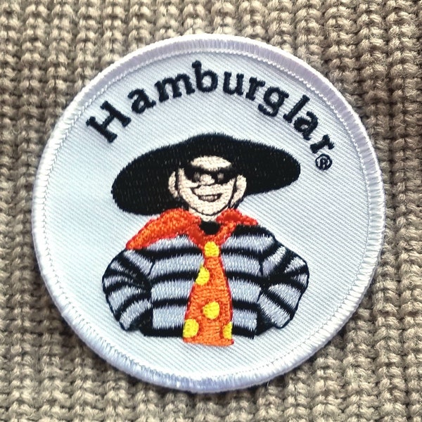 Vintage Hamburglar, McDonalds  Embroidered Iron On Patch 3"