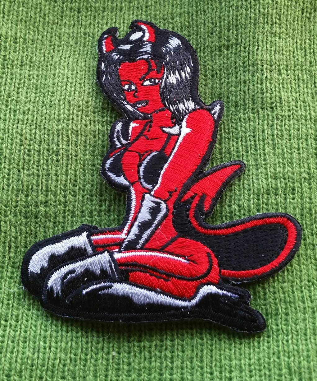 Sexy Succubus Devil Babe Embroidered Biker Patch – Quality Biker Patches