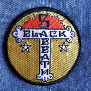 Vintage Black Sabbath Very High Quality Embroidered Iron on Patch 3" Rare!!