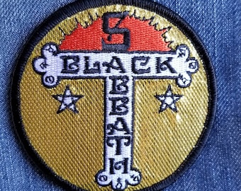 Vintage Black Sabbath Very High Quality Embroidered Iron on Patch 3" Rare!!