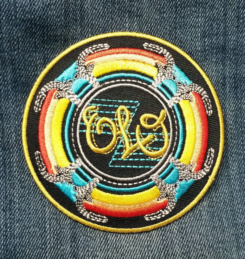 Electric Light Orchastra Rare Embroidered Iron on Patch 3 1/4 image 1