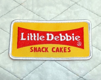 Vintage Little Debbie Snack Cakes Embroidered Iron On Patch 4" X 2"