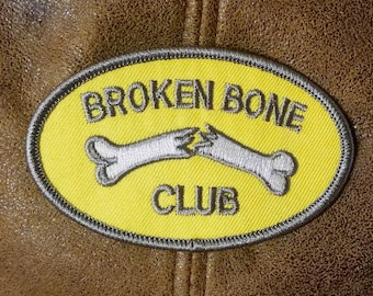 Vintage Broken Bone Club Bikers Vest Embroidered Patch