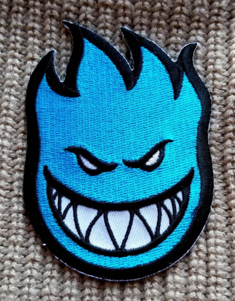 Vintage 90s Blue Spitfire Bighead NOS Skateboarding Embroidered