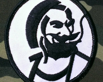 Vintage Zig Zag Man Embroidered Iron On Patch 3"