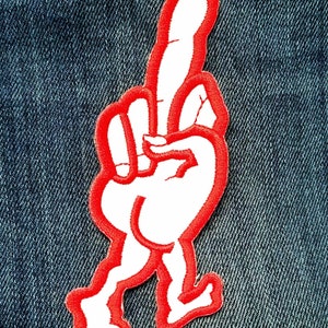 Vintage&quot;The Finger&quot; with legs  Embroidered Biker Patch