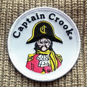 Vintage Captain Crook, McDonalds  Embroidered Iron On Patch 3&quot;