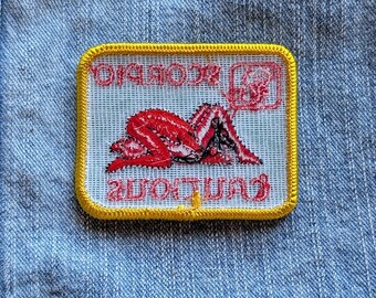 Patch Brodé Thermocollant Scorpion - 12.5 X 8.5 Cm - Jaune - Pour Customiser Vêtements, Sacs... - 3