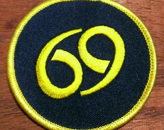 Vintage 1970's "69" Embroidered Patch