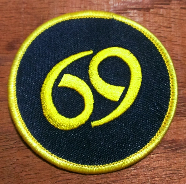 Vintage 1970's 69 Embroidered Patch image 1