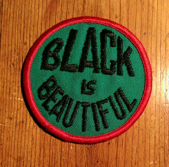 Vintage 1970's  ''Black Is Beautiful'' Embroidere… - image 1