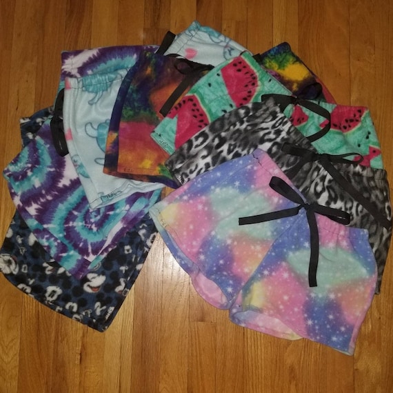 Super Soft Fleece Sleep Shorts Etsy