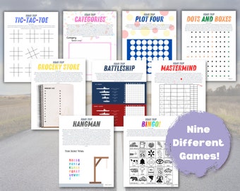 Travel Games for Kids, Printable Travel Games, Travel Activities, Road Trip Games, Road Trip Activities, Printable Kids Games, Game Bundle