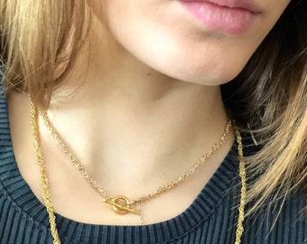 Braided Gold Chains Necklace