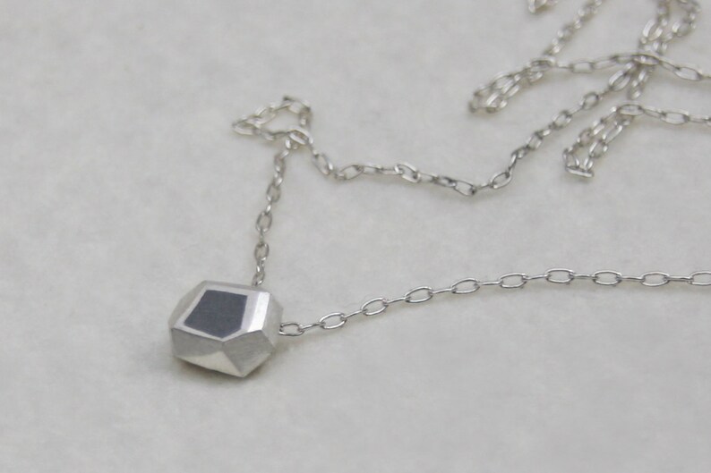 Plated Gold Necklace Gold and Concrete Necklace Minimalist Etsy