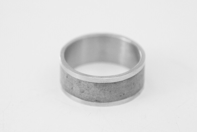 wedding band set, Couples Ring, wedding ring, unisex ring, concrete bands, Minimalist gold Ring, Contemporary ring, modern ring, unique ring Silver