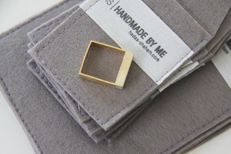 Gold concrete stripe Ring Geometric Concrete Ring Frame Etsy