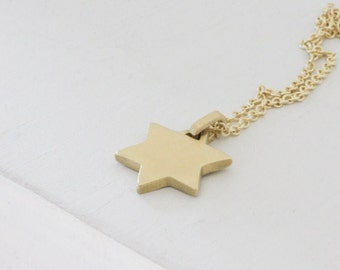 Star of David Golden Pendant Necklace