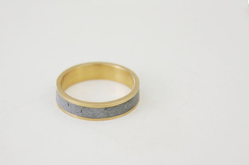 Concrete Wedding band, Unisex Wedding Band, Concrete Jewelry image 4