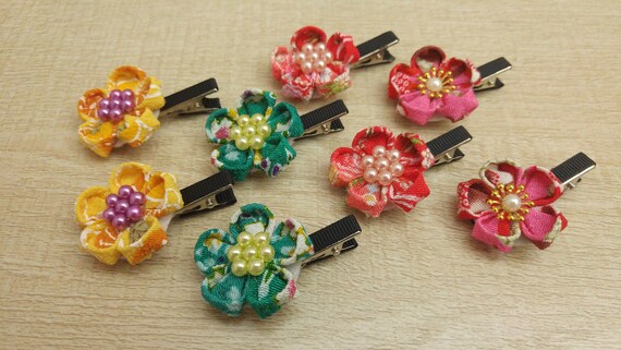 Kanzashi Hair Clip Japanese Hair Clip Kanzashi Hair Pin Etsy