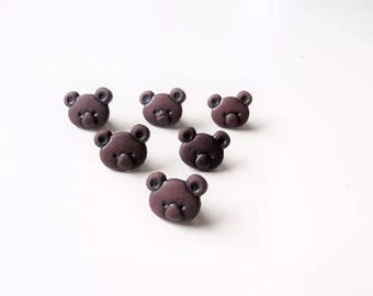 Crochet 6 Resin Black Buttons Free UK P/&P Ideal for sewing Knitting 15mm