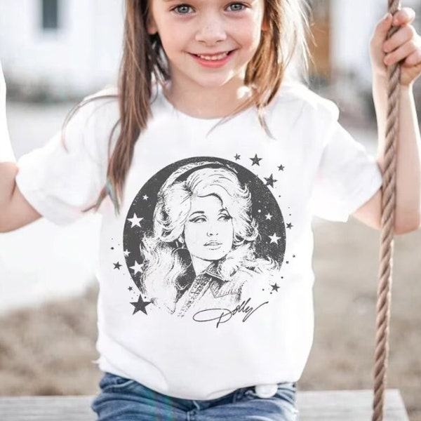 Retro Dolly Parton Country Music Youth Shirt, Dolly Parton Kids T-Shirt, Dolly Parton Country Shirt, Western Youth Tee, Cowgirls Kid Outfits