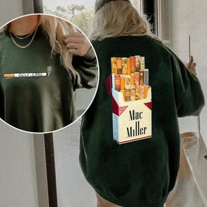 Mac Miller Shirt, Mac Miller Hoodie, Mac M Retro T-Shirt, Hip Hop Shirt, Mac Fan Gift, Mac Miller Pack Of Cigarettes Crewneck Sweatshirt