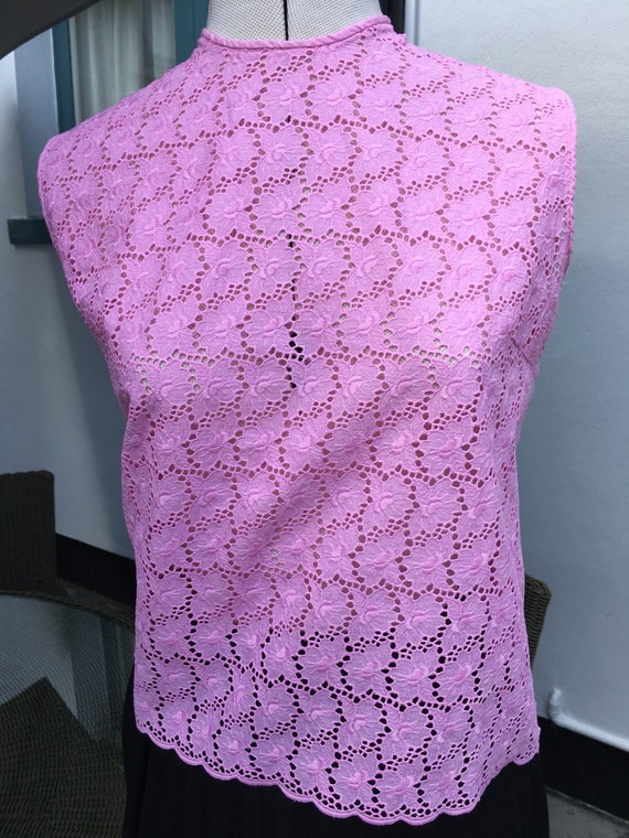 Vintage 60s Embroidery Anglais Blouse / Candy Flos