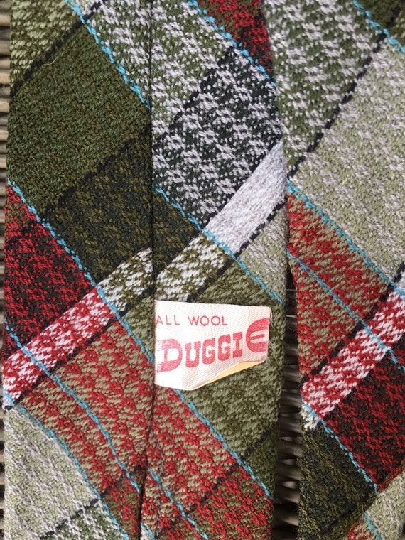 Vintage 50s 60s Duggie Tartan All Wool Checked Kl… - image 8