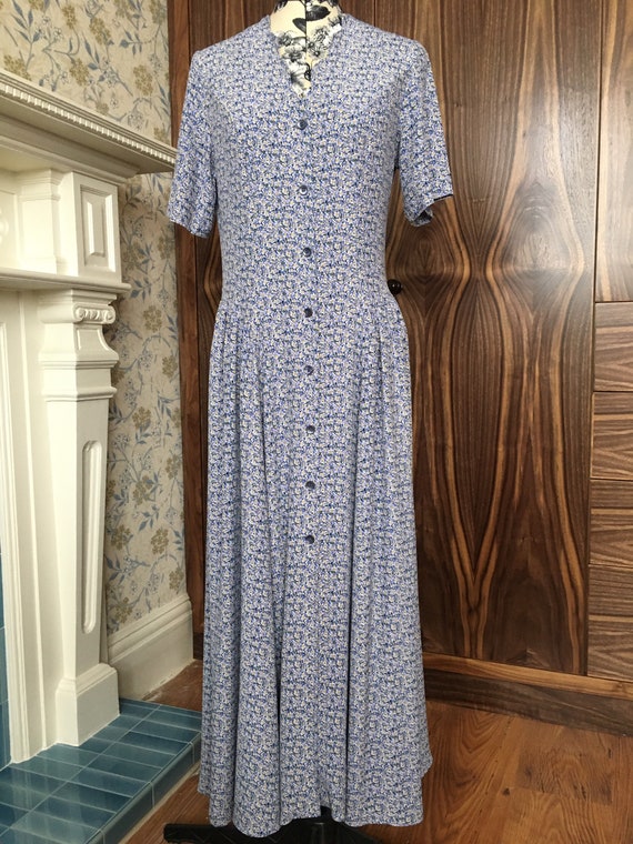 Vintage 80s Laura Ashley Floral Dress Ditsy print/