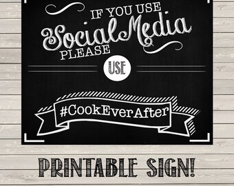 Sociale Media Hashtag Sign - afdrukbare!