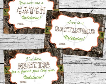 Camo Valentines - afdrukbare!