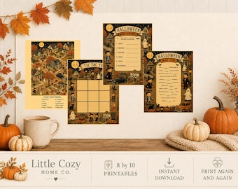 Halloween Activity Bundle | Eye Spy, Tic Tac Toe, Word Scramble (Digital Download)