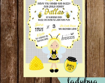 Bee verjaardagsuitnodiging