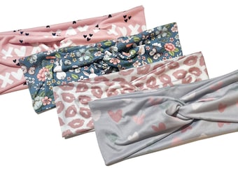 Valentines headbands 3 ways to wear Headband | Faux knot | Twist band  | Labor & Delivery Band | OBGYN headband | Yoga Workout
