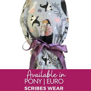 Pocus  Witches! We&#39;re Back! Autumn Scrub cap | OBGYN | Surgical caps | Hybrid | Euro scrub cap